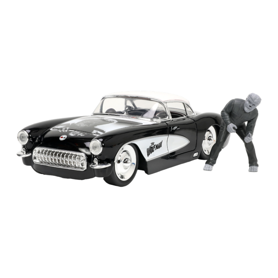 Universal Monsters - Wolfman with Vehicle 1:24 Scale