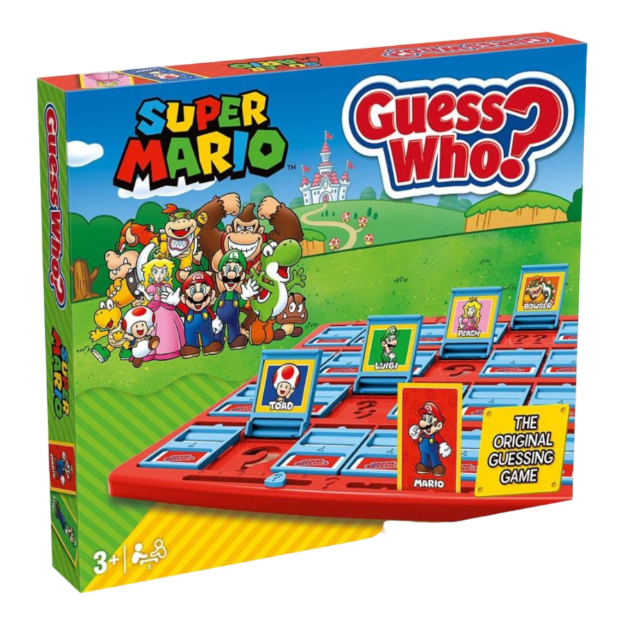 Super Mario Guess Who board game family party setup