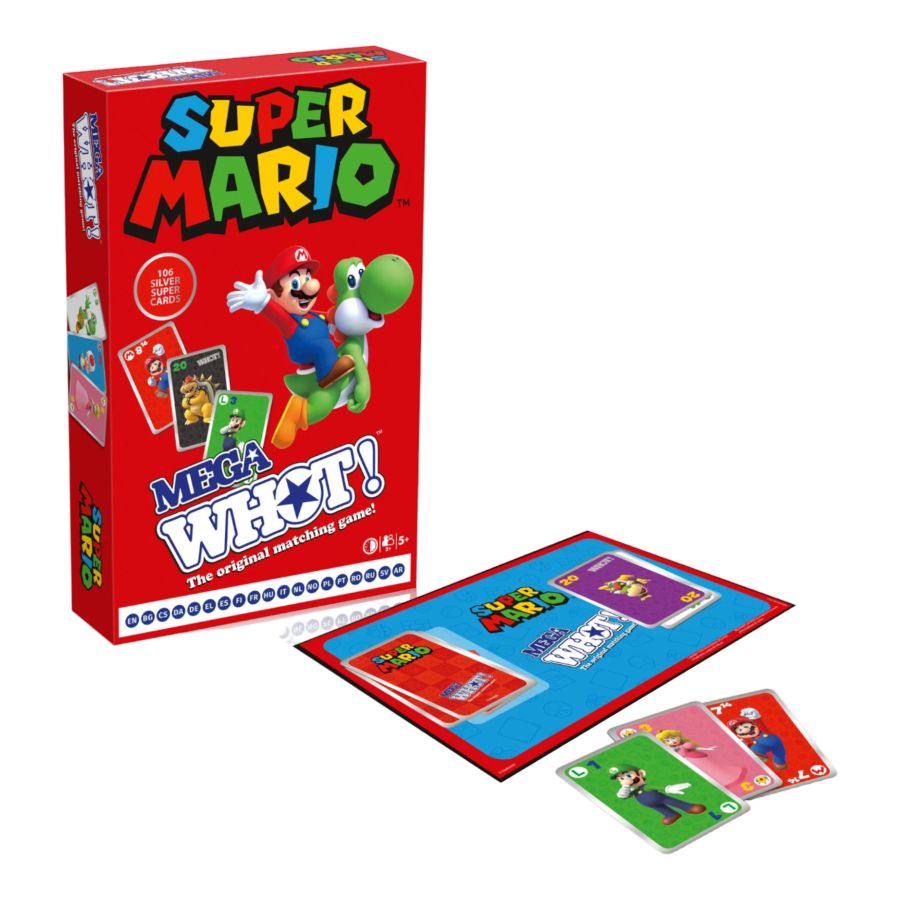 Super Mario card game with characters and WHOT! cards
