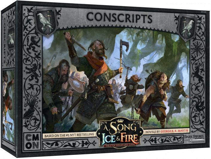 ASOIAF miniatures game Night’s Watch Conscripts tabletop box
