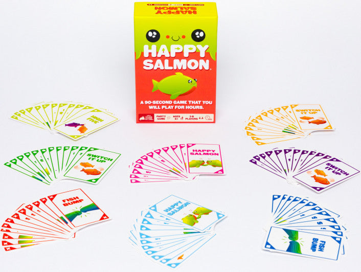Happy Salmon family card game fast paced quick play