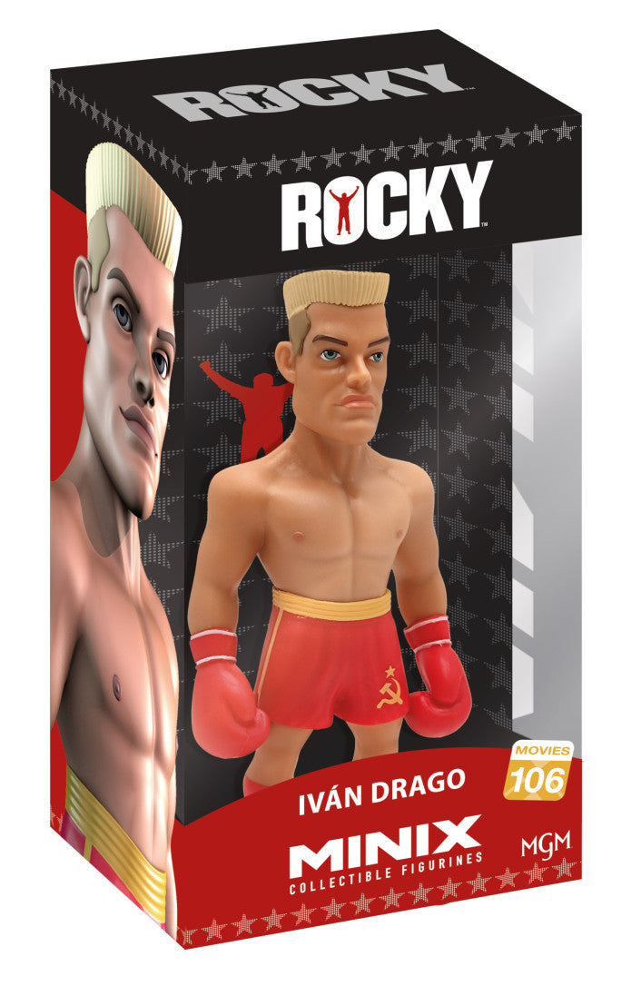 MINIX Ivan Drago mini figure with Rocky merch display
