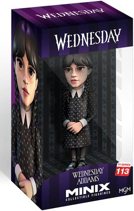 MINIX Wednesday Addams figure with stylized black outfit