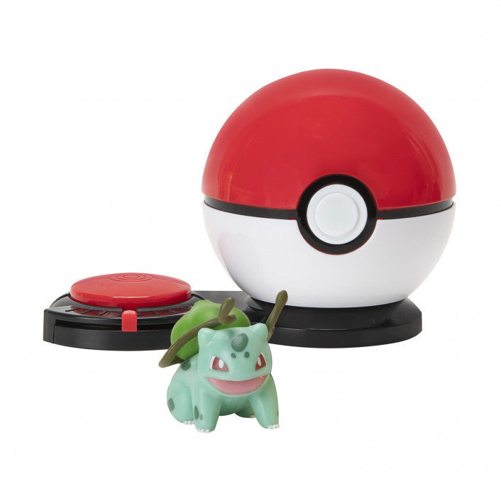 Pokemon toys battle game with Bulbasaur and Pikachu figures