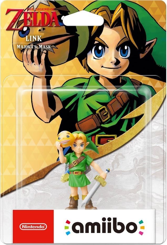 Majora’s Mask amiibo Link holding Goron Mask figure