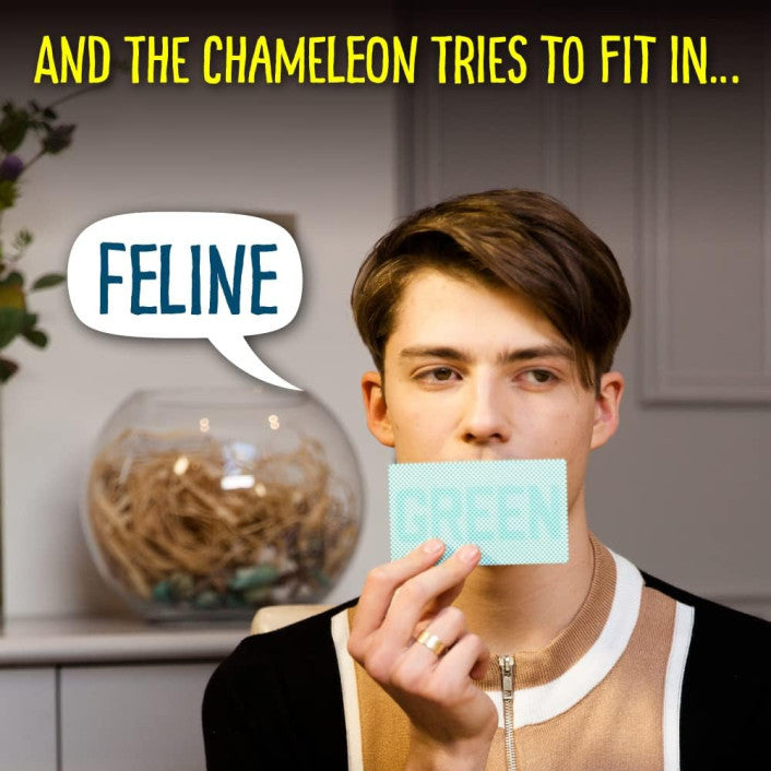 Chameleon the game bluffing cards and secret word board