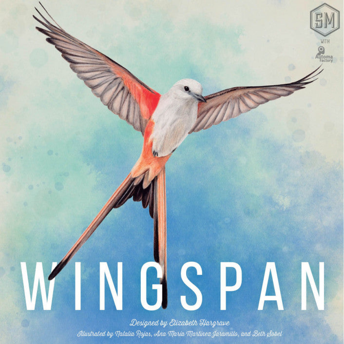 Wingspan board game box with bird cards and dice set