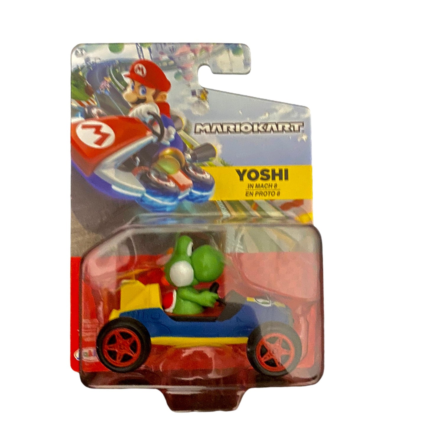 World of Nintendo Yoshi figure in Super Mario racing kart