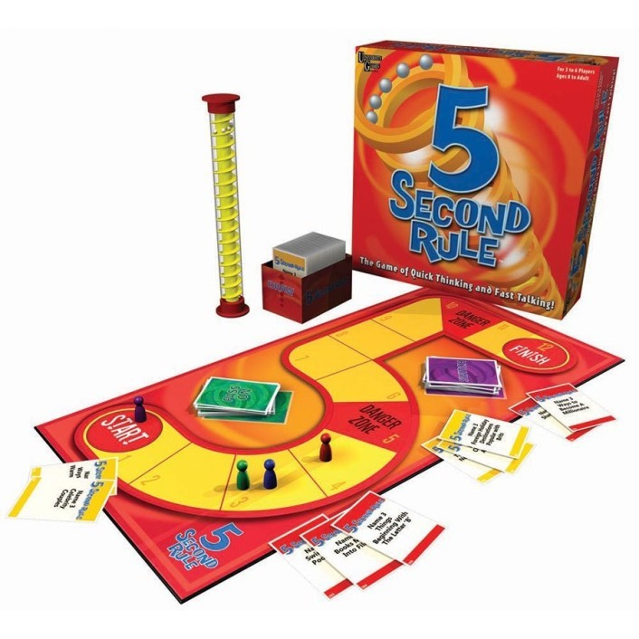 5 Second Rule board game with twisted timer and cards