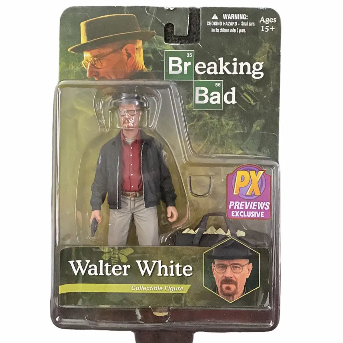 Walter White Breaking Bad action figure with jacket and glasses