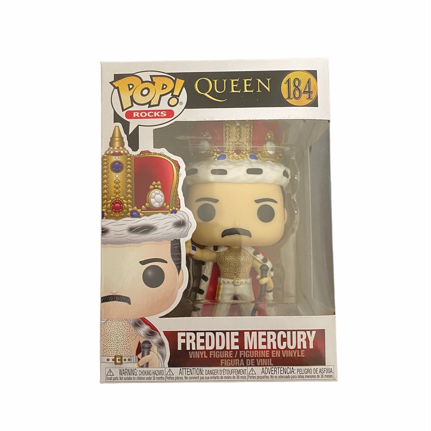 Freddie Mercury Pop Vinyl Queen figure on display shelf