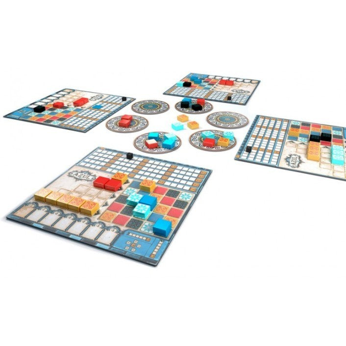 Azul board game box with tiles and resin token visible