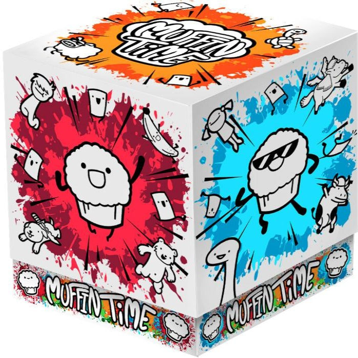 Muffin Time card game with chaotic party card layout