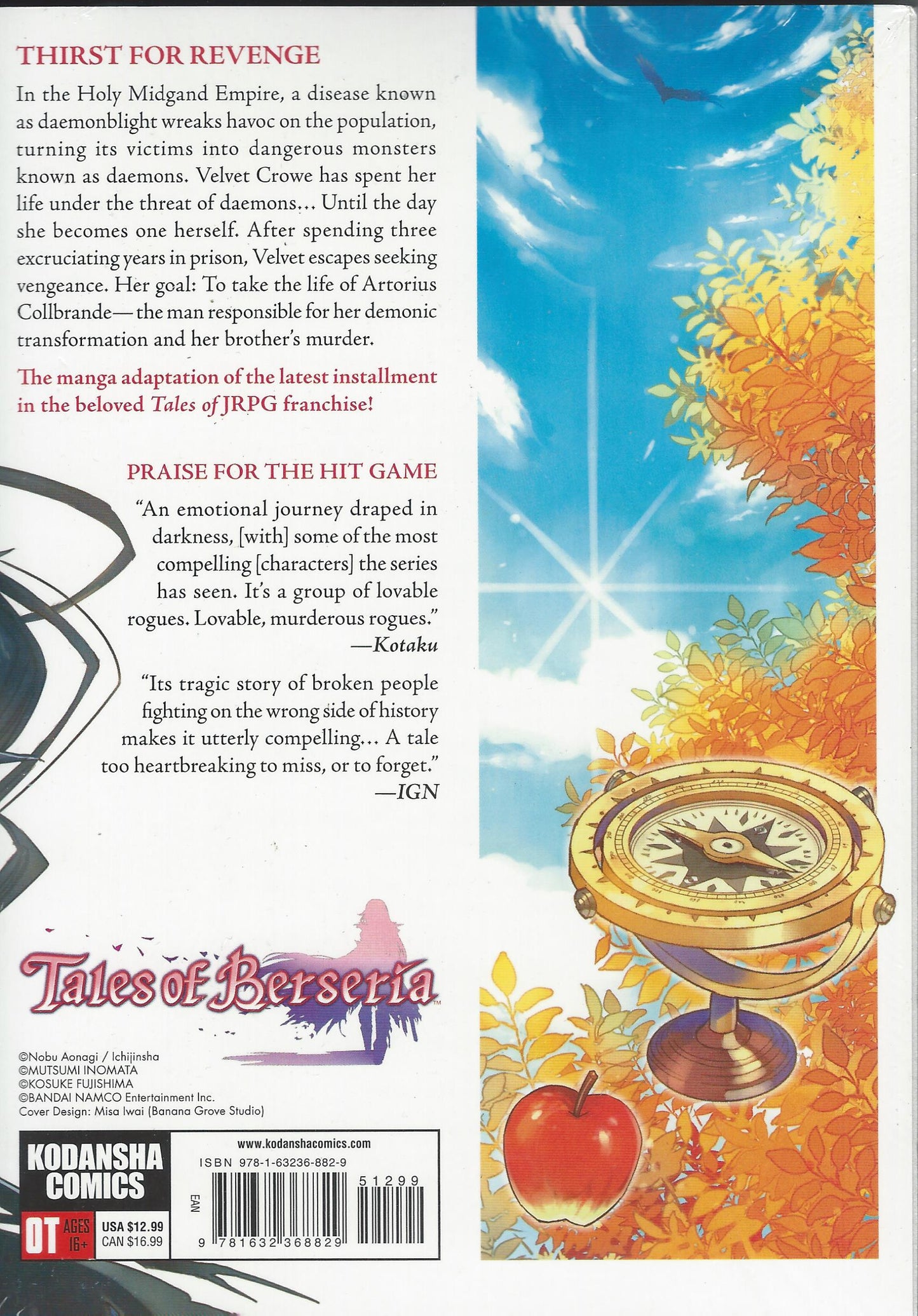 Tales of Berseria fantasy manga cover with dark theme