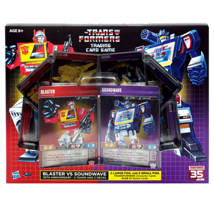 Transformers TCG Blaster vs Soundwave card deck box