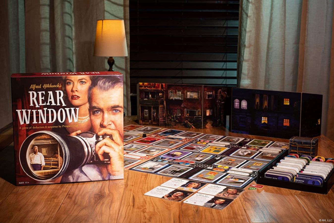 Rear Window board game Alfred Hitchcock murder mystery