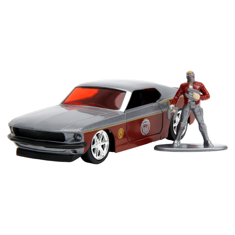 Ford Mustang Star Lord collectible with red die-cast body