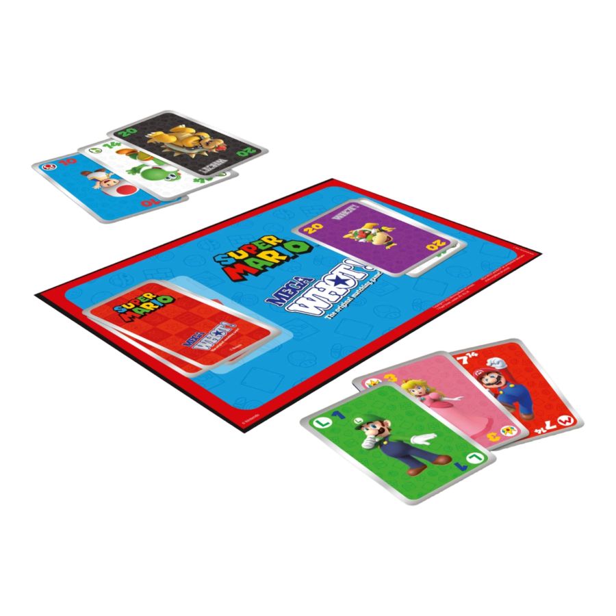 Super Mario card game with characters and WHOT! cards