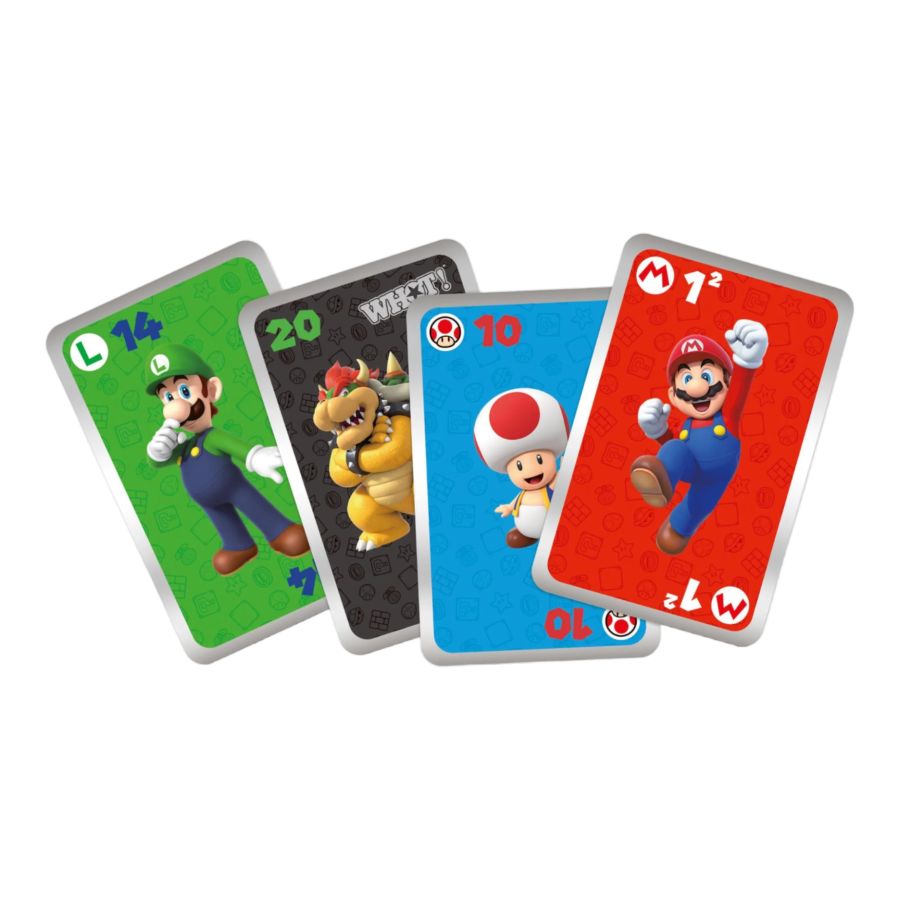 Super Mario card game with characters and WHOT! cards
