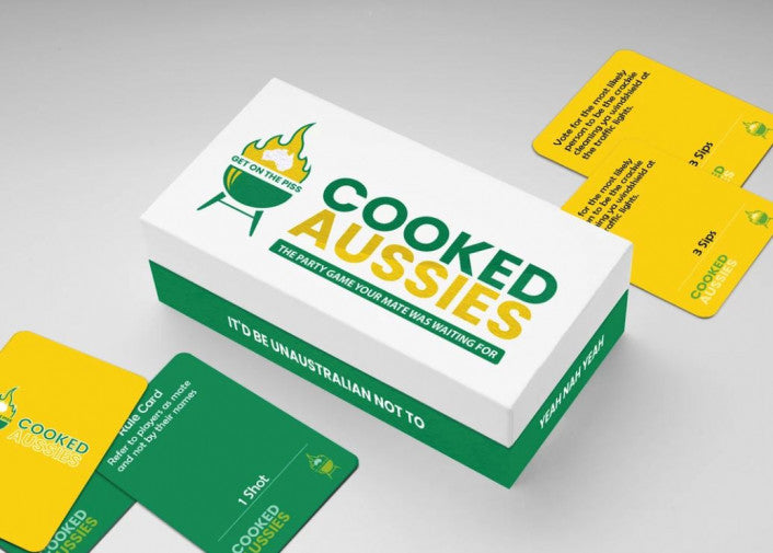 Cooked Aussies card drinking game for parties Australia