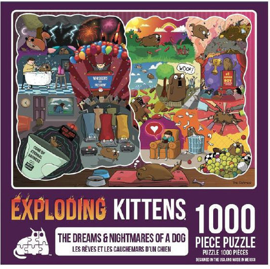 Exploding Kittens funny 1000 piece adult puzzle dog theme