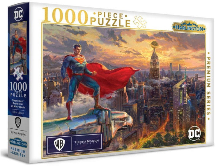 Superman 1000 piece puzzle DC Comics Thomas Kinkade scene