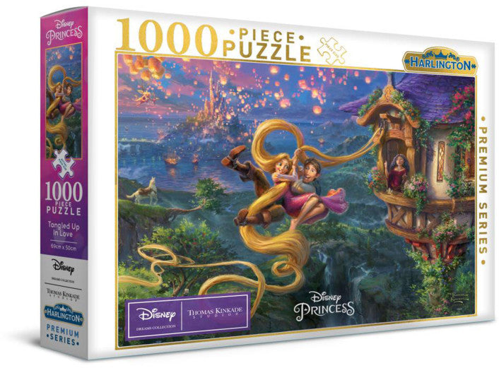 Thomas Kinkade Tangled 1000 piece Disney puzzle image