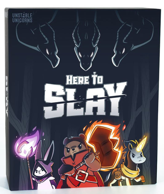 Here to Slay fantasy strategy card game with dice