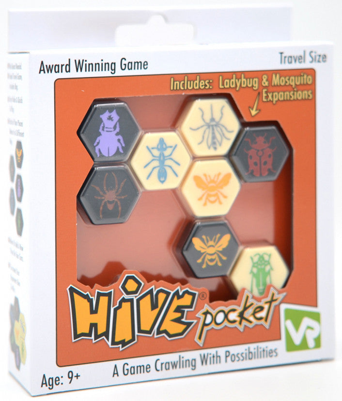 Hive Pocket travel board game with resin tiles and bag