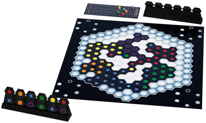 Ingenious abstract hexagon board game for families