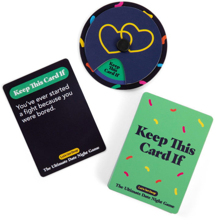 Date night game with cards and spinner for couples
