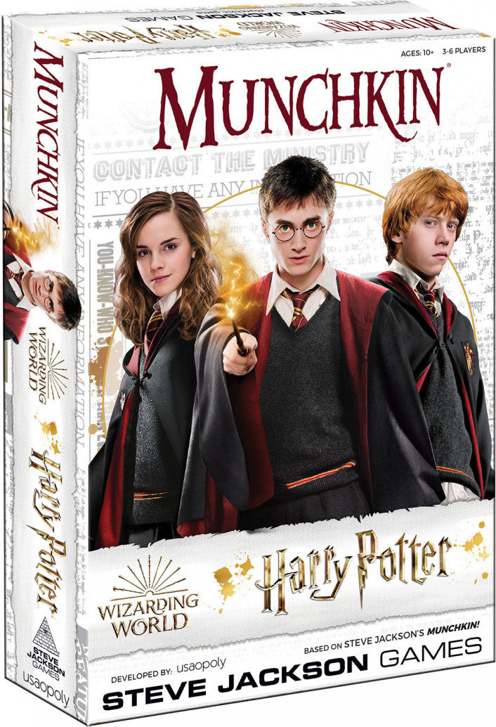 Harry Potter Munchkin board game box and cards