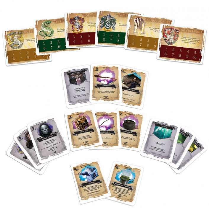 Harry Potter Munchkin board game box and cards
