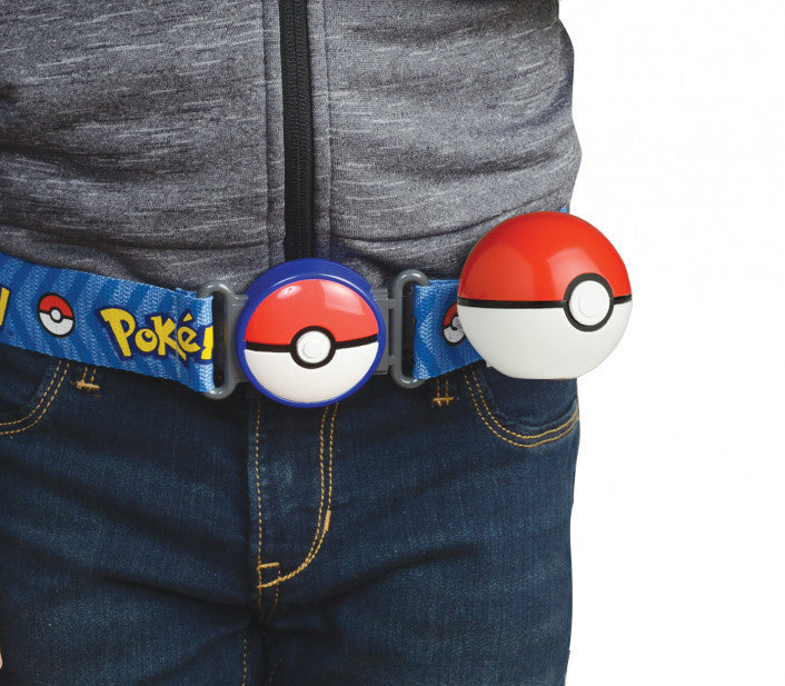 Pokemon clip n go belt with Pokeballs and Scorbunny figure