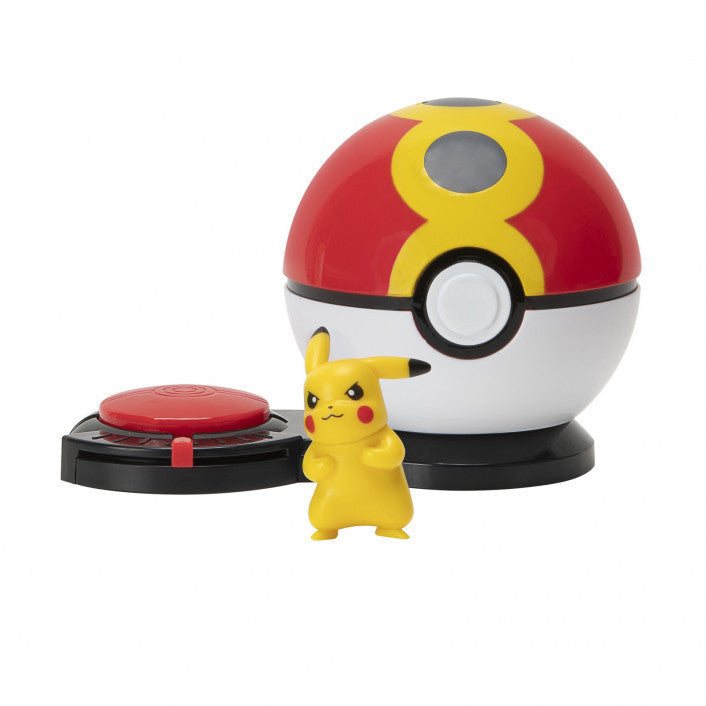 Pokemon toys battle game with Bulbasaur and Pikachu figures