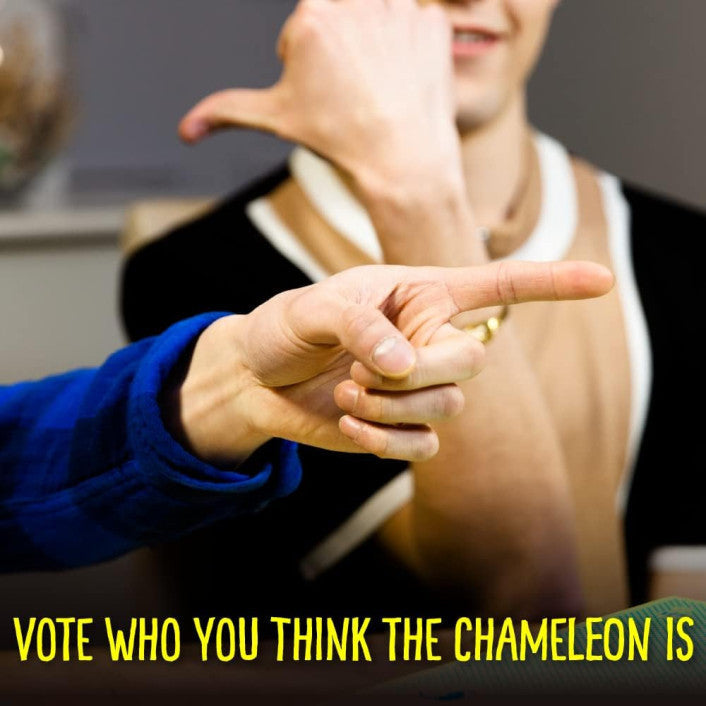 Chameleon the game bluffing cards and secret word board