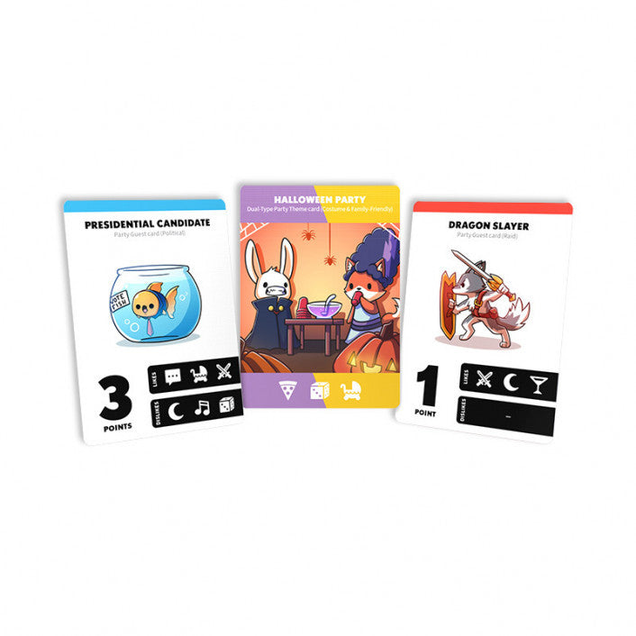 Wrong Party board game with cards and party hat pieces