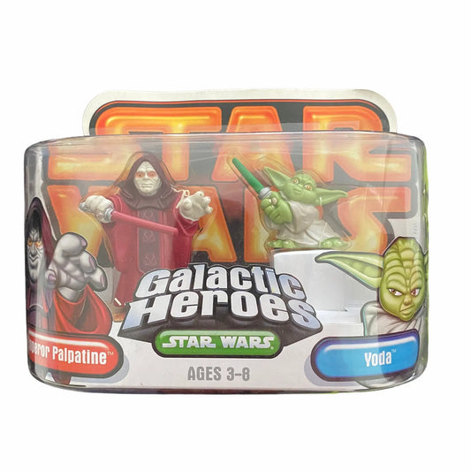 Star Wars Galactic Heroes Yoda and Palpatine action figures