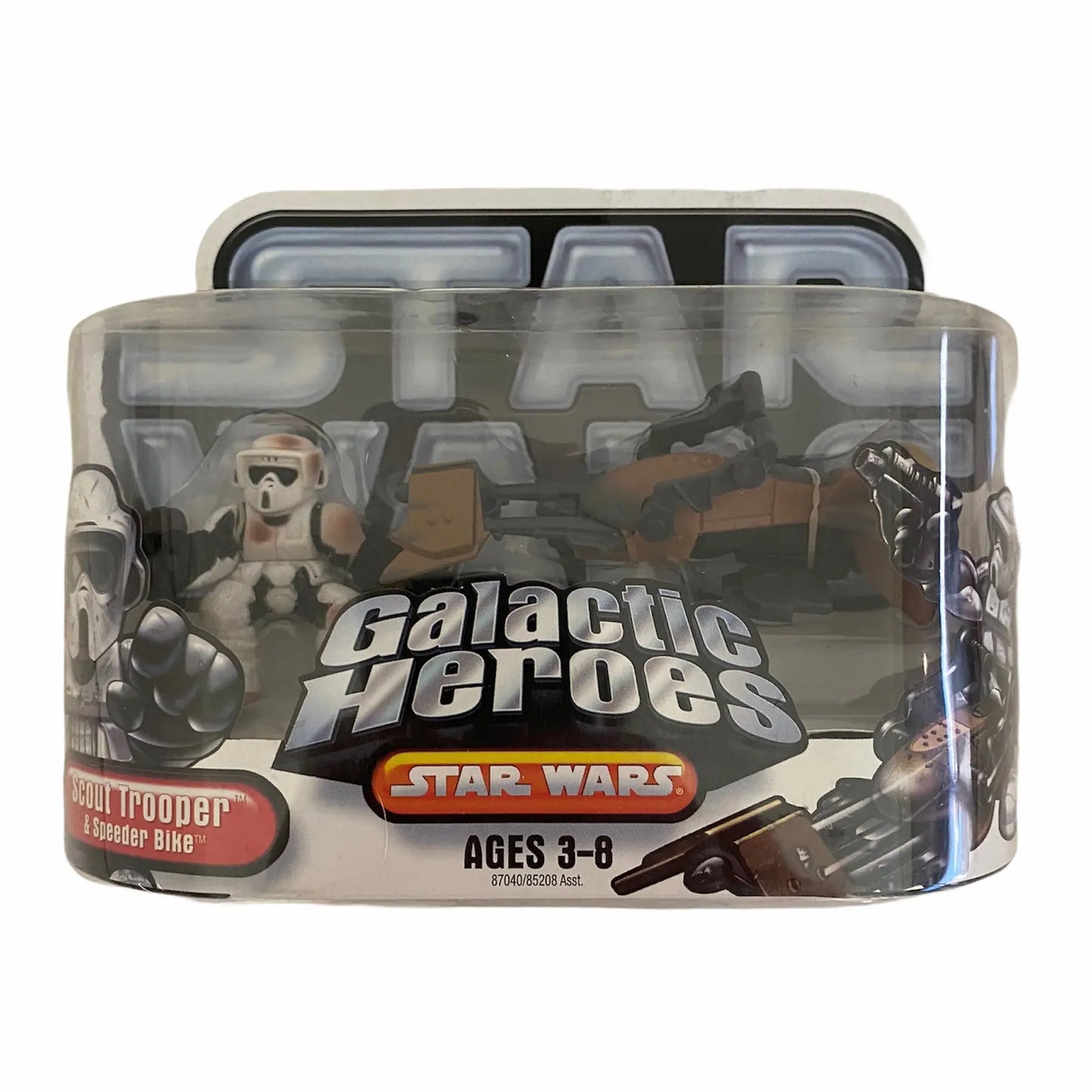 Star Wars Scout Trooper and speeder bike toy display