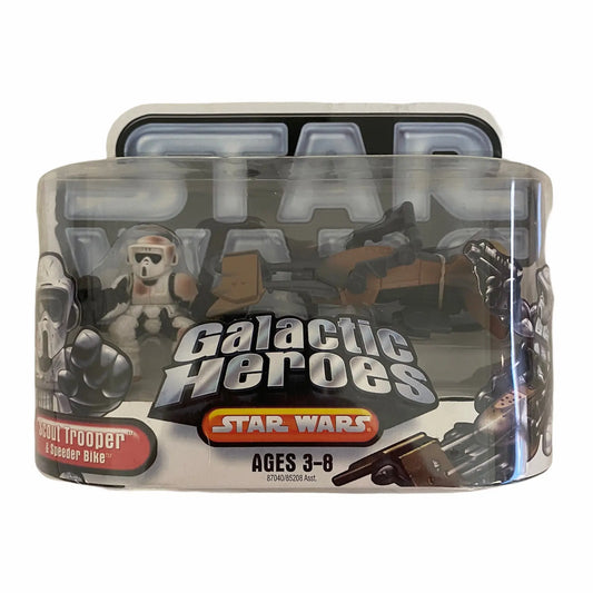 Star Wars Scout Trooper and speeder bike toy display