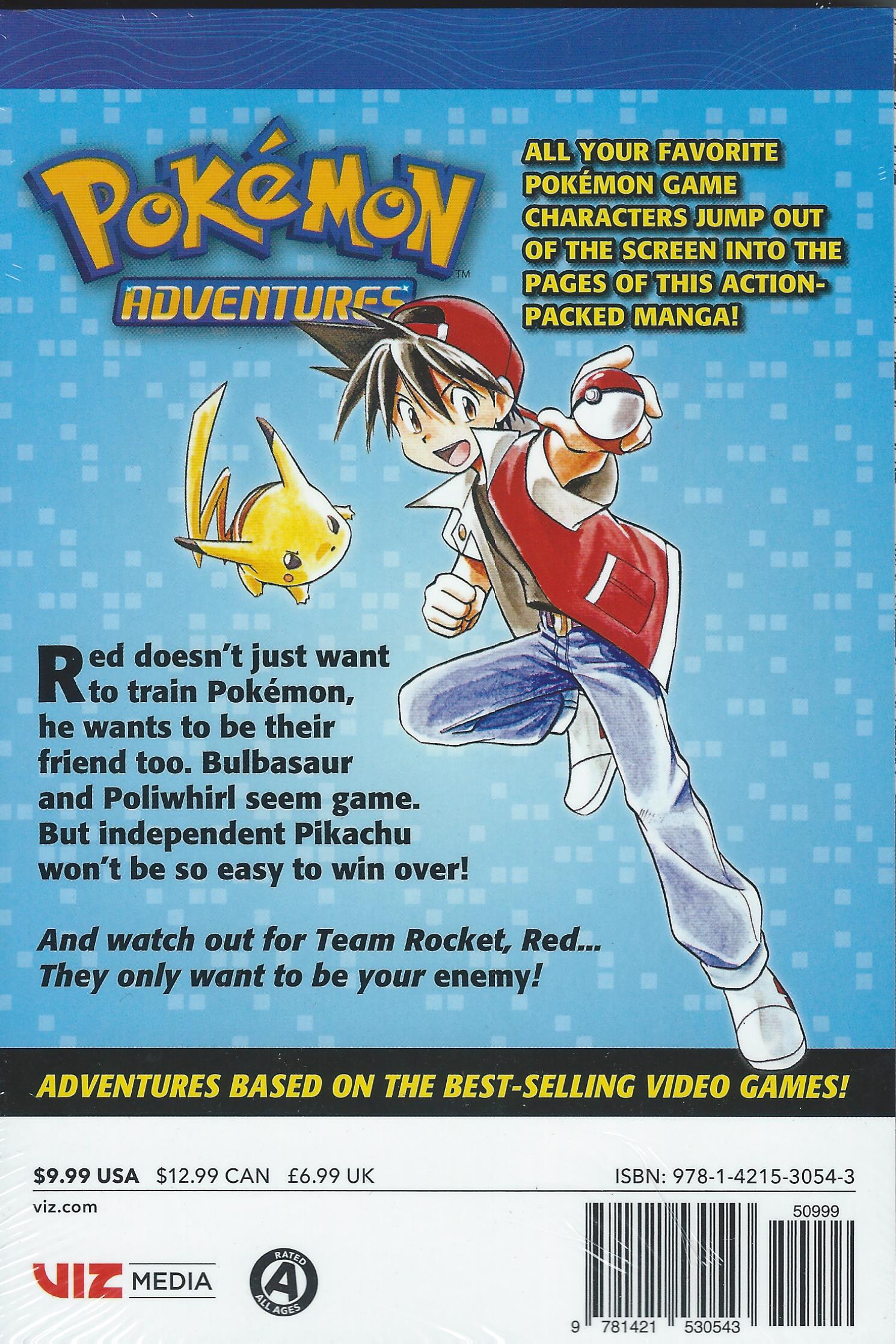 Pokemon Adventures Vol 1 manga cover with Pikachu