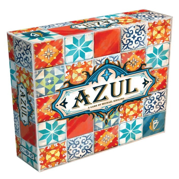 Azul board game box with tiles and resin token visible