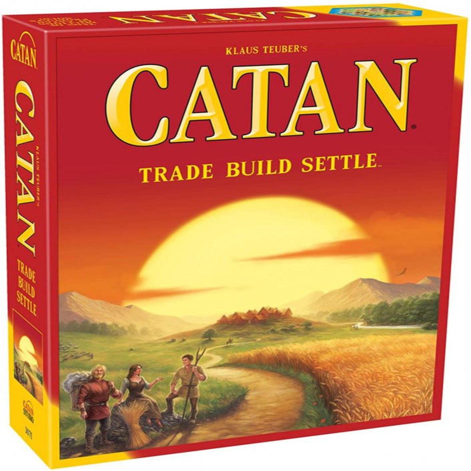 Catan Trade Build Settle board game with resource cards
