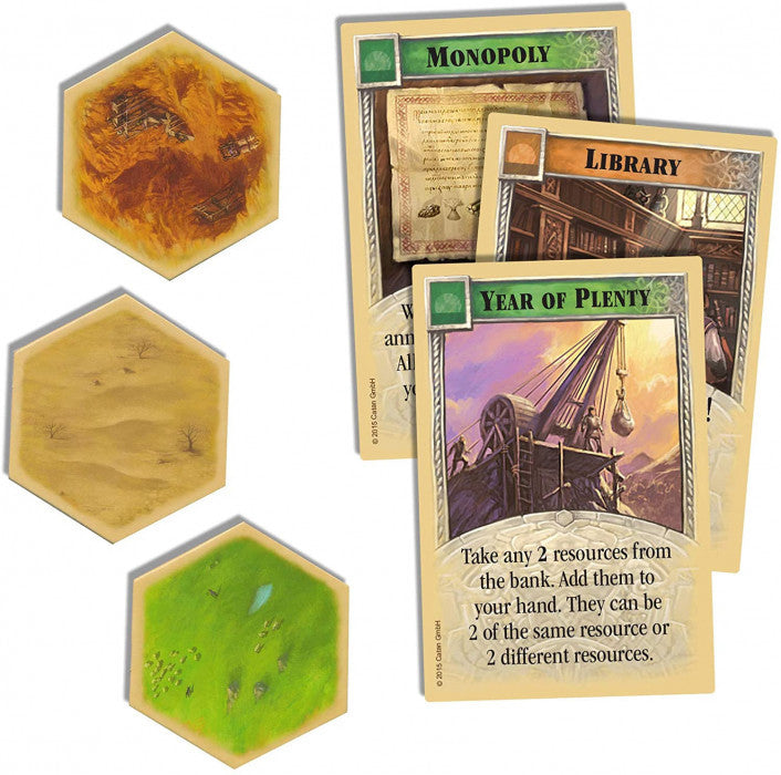 Catan Trade Build Settle board game with resource cards