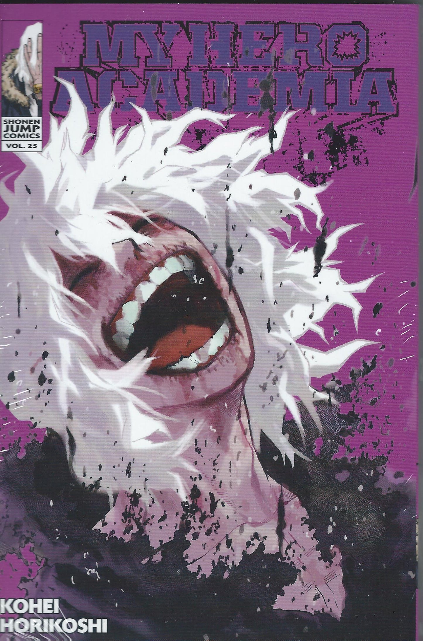 My Hero Academia manga volume 25 with MHA comic panels