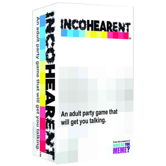 Incohearent adult decoding card game with 500 cards