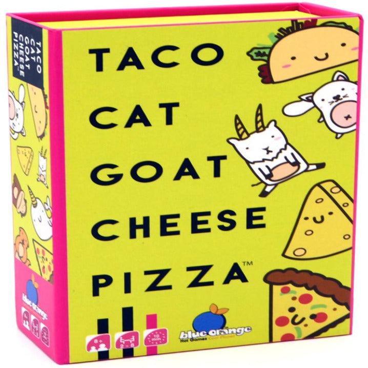 Taco Cat Goat Cheese Pizza fast slap card game box