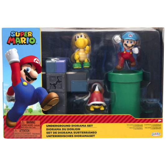 World of Nintendo Mario figure underground diorama set